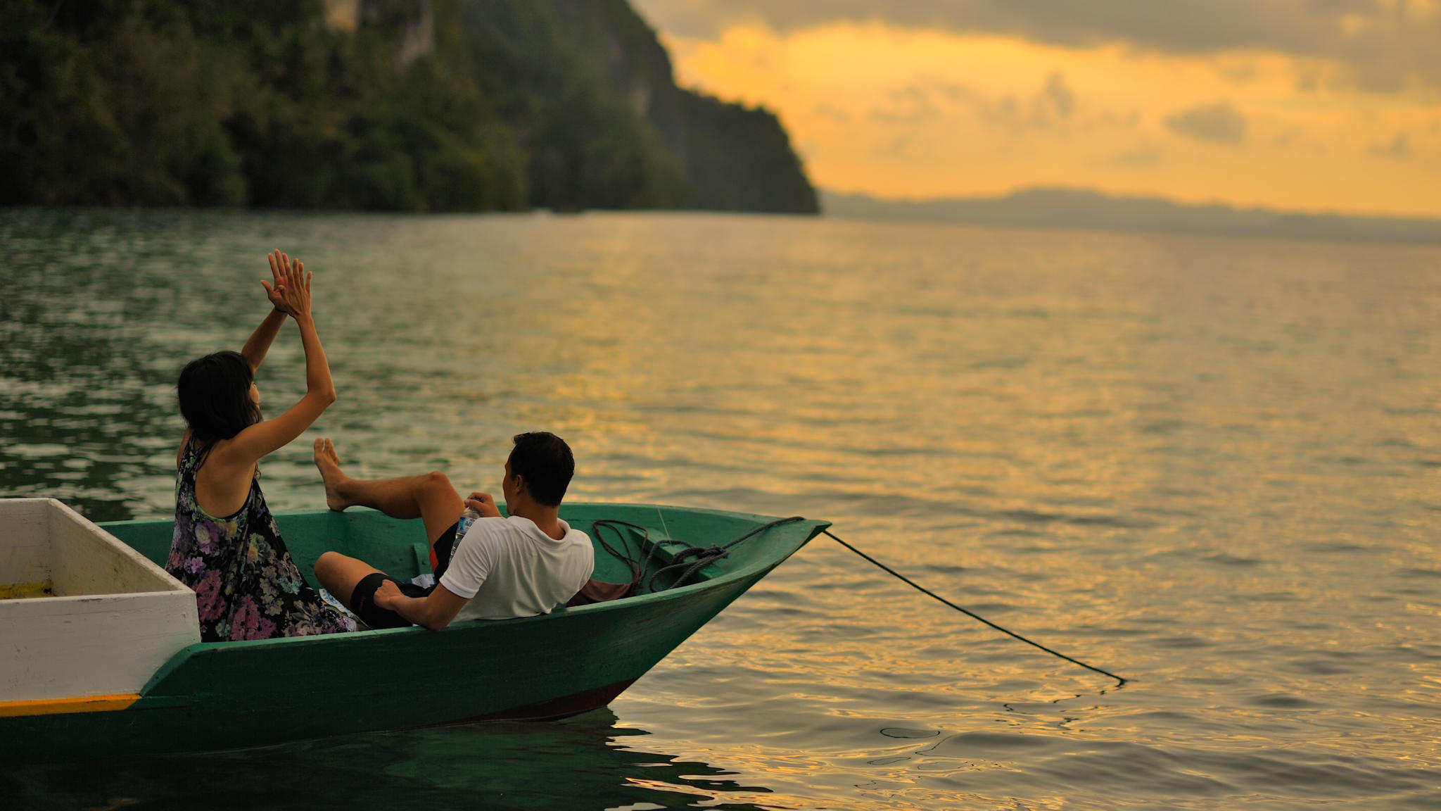 The boat. In the Boat. Two people in a Boat. Someone's wife. Boat making.